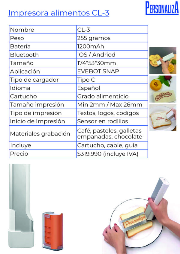 Impresora CL-3 comestible - Image 2